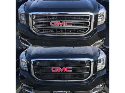 Upper Grille Cover; Gloss Black (15-20 Yukon SLE, SLT)