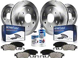 Vented 6-Lug Brake Rotor, Pad, Brake Fluid and Cleaner Kit; Front and Rear (15-20 Yukon)