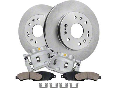 Vented 6-Lug Brake Rotor, Pad and Caliper Kit; Front (2007 Yukon)