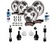 Vented 6-Lug Brake Rotor, Pad, Brake Fluid, Cleaner, Lower Ball Joint and Front Sway Bar Link Kit; Front and Rear (08-14 Yukon)