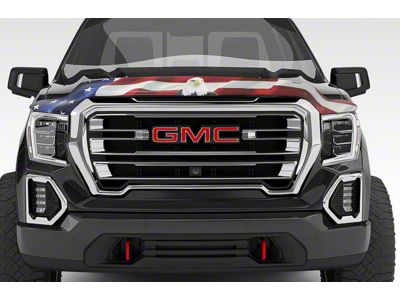 Vigilante Premium Hood Protector; American Flag with Eagle (07-14 Yukon)