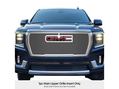 Wire Mesh Upper Overlay Grille; Polished (21-24 Yukon Denali)