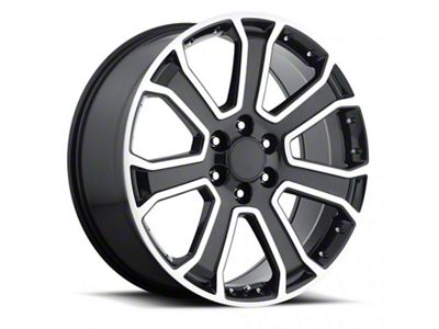 Yukon Denali Replica Gloss Black Machine Face 6-Lug Wheel; 22x9; 31mm Offset (21-25 Yukon)