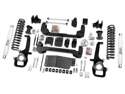 Zone Offroad 4-Inch Suspension Lift Kit with Rear Lift Springs and Nitro Shocks (09-12 4WD RAM 1500)