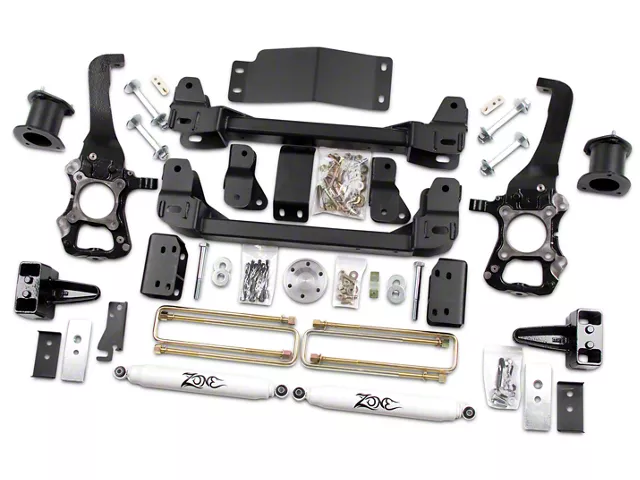 Zone Offroad 4-Inch Suspension Lift Kit with Shocks (2014 4WD F-150, Excluding Raptor)