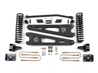 Zone Offroad 4-Inch Radius Arm Suspension Lift Kit with FOX Shocks (11-16 4WD 6.7L Powerstroke F-250 Super Duty w/ Factory Overload Springs)