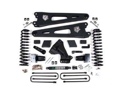 Zone Offroad 4-Inch Radius Arm Suspension Lift Kit with FOX Shocks (20-22 4WD 6.7L Powerstroke F-250 Super Duty)