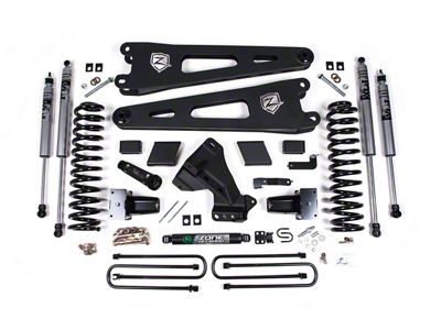 Zone Offroad 7-Inch Radius Arm Suspension Lift Kit with FOX Shocks (23-25 4WD 6.7L Powerstroke F-250 Super Duty)