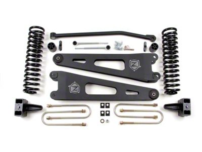 Zone Offroad 4-Inch Radius Arm Suspension Lift Kit with Nitro Shocks (20-22 4WD 6.7L Powerstroke F-350 Super Duty)