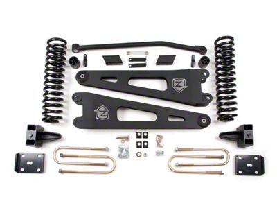 Zone Offroad 4-Inch Radius Arm Suspension Lift Kit with FOX Shocks (11-16 4WD 6.7L Powerstroke F-350 Super Duty w/ Factory Overload Springs)