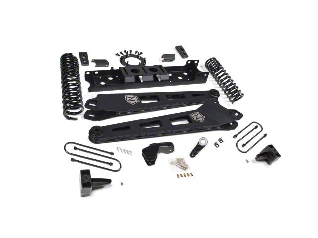 Zone Offroad 4-Inch Front Radius Arm / 2-Inch Rear Block Suspension Lift Kit with Fox Shocks (19-24 4WD 6.4L RAM 3500 w/o Factory Overload Springs)
