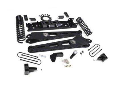Zone Offroad 4-Inch Front Radius Arm / 3-Inch Rear Block Suspension Lift Kit with Fox Shocks (19-24 4WD 6.4L RAM 3500 w/o Factory Overload Springs)