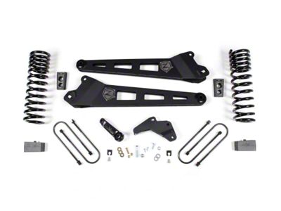 Zone Offroad 4-Inch Radius Arm Suspension Lift Kit with 2-Inch Rear Lift Blocks and Nitro Shocks (13-18 4WD 5.7L, 6.4L RAM 3500 w/o Air Ride)