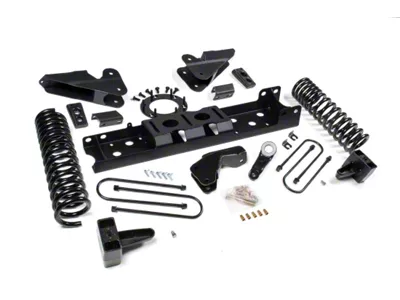 Zone Offroad 4.50-Inch Front / 2-Inch Rear Standard Suspension Lift Kit with FOX Shocks (19-24 4WD 6.7L RAM 3500 SRW w/ 6-Bolt Transfer Case, Factory Overload Springs & w/o Air Ride)