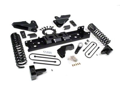 Zone Offroad 4.50-Inch Front / 2-Inch Rear Standard Suspension Lift Kit with Nitro Shocks (19-24 4WD 6.7L RAM 3500 SRW w/ 6-Bolt Transfer Case, Factory Overload Springs & w/o Air Ride)