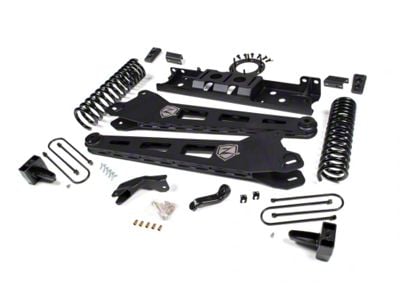 Zone Offroad 6.50-Inch Radius Arm Suspension Lift Kit with FOX Shocks (19-24 4WD 6.7L RAM 3500 SRW w/ 8-Bolt Transfer Case & w/o Air Ride & Factory Overload Springs)