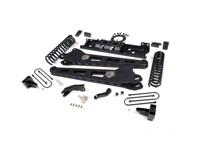 Zone Offroad 6.50-Inch Radius Arm Suspension Lift Kit with Nitro Shocks (19-24 4WD 6.7L RAM 3500 SRW w/ 8-Bolt Transfer Case & w/o Air Ride & Factory Overload Springs)
