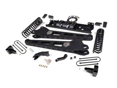 Zone Offroad 6.50-Inch Radius Arm Suspension Lift Kit with Nitro Shocks (19-24 4WD 6.7L RAM 3500 SRW w/ 8-Bolt Transfer Case & w/o Air Ride & Factory Overload Springs)