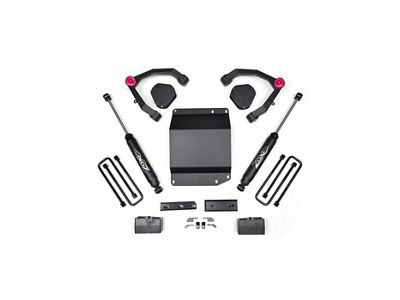 Zone Offroad 3.50-Inch Adventure Series Upper Control Arm Suspension Lift Kit with Nitro Shocks (07-13 4WD Sierra 1500)