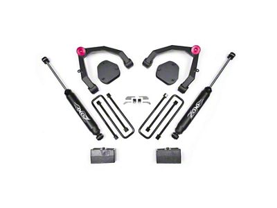 Zone Offroad 3.50-Inch Adventure Series Upper Control Arm Suspension Lift Kit with Nitro Shocks (07-13 2WD Sierra 1500)