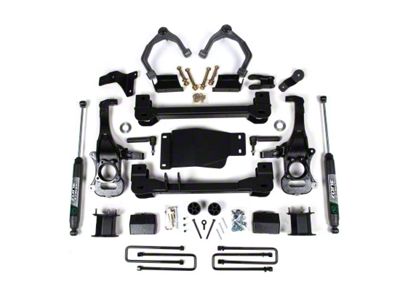 Zone Offroad 4-Inch Suspension Lift Kit with Nitro Shocks (19-24 Sierra 1500 w/o Mono-Leaf Springs, Excluding AT4 & Denali)