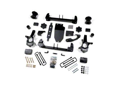 Zone Offroad 4.50-Inch Suspension Lift Kit with FOX Shocks (14-18 4WD Sierra 1500 w/ Stock Cast Steel Control Arms, Excluding Denali)