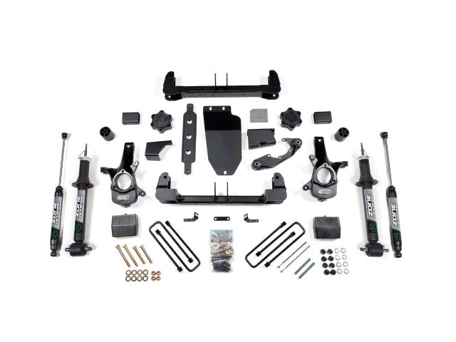 Zone Offroad 6.50-Inch Strut Suspension Lift Kit (14-18 4WD Sierra 1500 w/ Stock Cast Aluminum or Stamped Steel Control Arms, Excluding Denali)