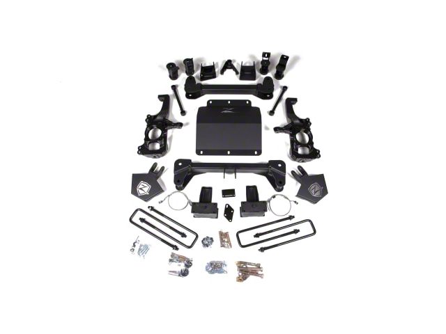 Zone Offroad 5-Inch Suspension Lift Kit with Fox Shocks (20-24 Sierra 2500 HD w/ Top Mounted Overload Springs)