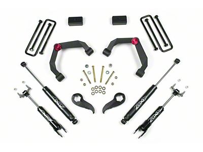 Zone Offroad 3-Inch Adventure Series Upper Control Arm Suspension Lift Kit with Nitro Shocks (11-19 4WD Sierra 3500 HD w/o Top Mounted Overload Springs)