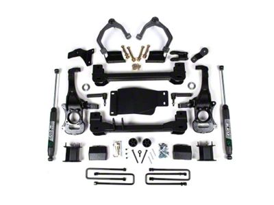 Zone Offroad 4-Inch Suspension Lift Kit with Nitro Shocks (19-25 Silverado 1500 w/o Mono-Leaf Springs, Excluding Trail Boss & ZR2)