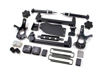 Zone Offroad 4.50-Inch Strut and Drop Crossmember Suspension Lift Kit with Nitro Shocks (07-13 4WD Silverado 1500)