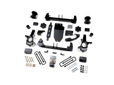 Zone Offroad 4.50-Inch Suspension Lift Kit with FOX Shocks (14-18 4WD Silverado 1500 w/ Stock Cast Steel Control Arms)