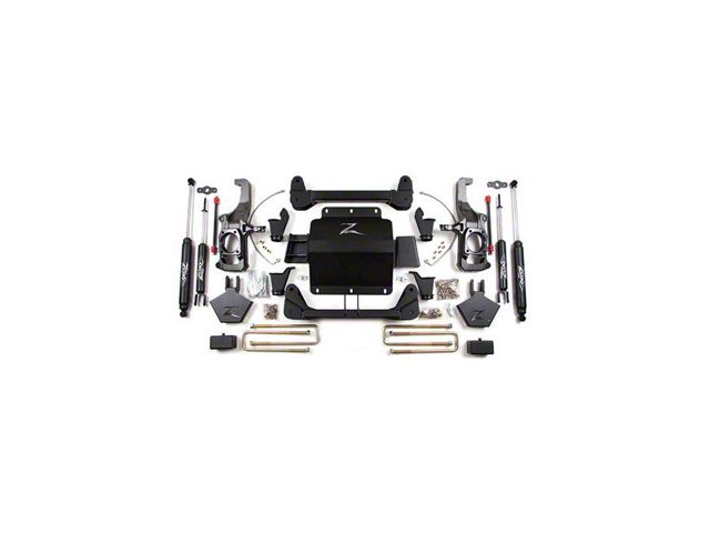 Zone Offroad 5-Inch Suspension Lift Kit with Nitro Shocks (11-19 Silverado 2500 HD w/ Top Mounted Overload Springs)