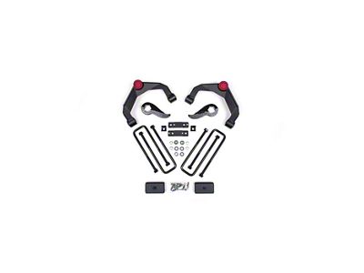 Zone Offroad 3-Inch Adventure Series Upper Control Arm Suspension Lift Kit with Fox Shocks (20-25 Silverado 3500 HD w/o Factory Overload Springs)