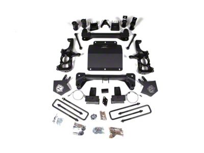 Zone Offroad 5-Inch Suspension Lift Kit with Fox Shocks (20-25 Silverado 3500 HD w/ Top Mounted Overload Springs)