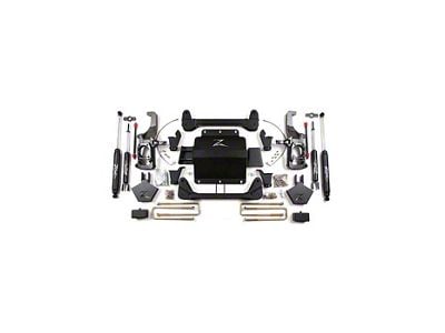 Zone Offroad 5-Inch Suspension Lift Kit with Nitro Shocks (11-19 Silverado 3500 HD w/ Top Mounted Overload Springs)