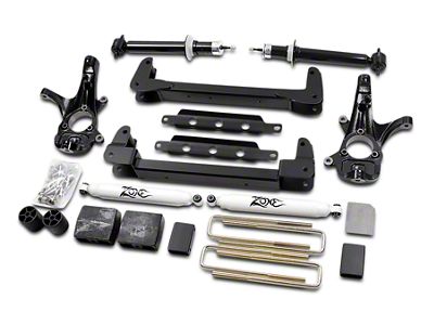 Zone Offroad 4.50-Inch IFS Suspension Lift Kit with Shocks (07-13 2WD Sierra 1500)