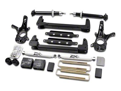 Zone Offroad 6.50-Inch IFS Suspension Lift Kit with Shocks (07-13 2WD Sierra 1500, Excluding Hybrid)