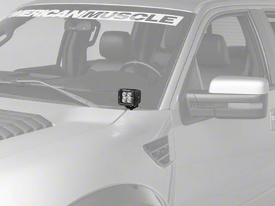 ZRoadz Two 3-Inch LED Pod Lights with Hood Hinge Mounting Brackets (09-14 F-150)