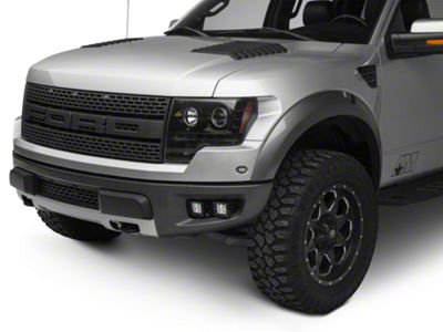 ZRoadz Four 3-Inch LED Light Cubes with Fog Light Mounting Brackets (10-14 F-150 Raptor)