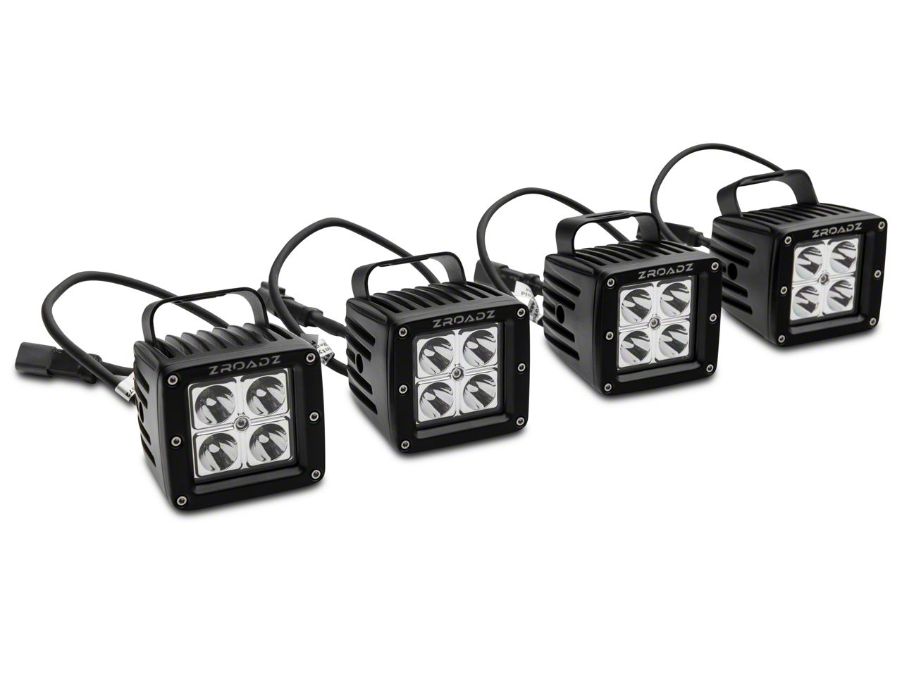 ZRoadz F-150 Four 3 in. LED Light Cubes w/ Hood Hinge Mounting