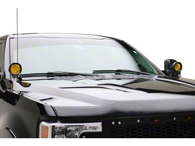 ZRoadz 4-Inch Amber LED Pod Lights with Ditch Light Mounting Brackets (23-25 F-250 Super Duty)