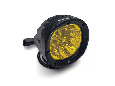ZRoadz 4-Inch Round Amber LED Light; Flood/Spot Beam (Universal; Some Adaptation May Be Required)