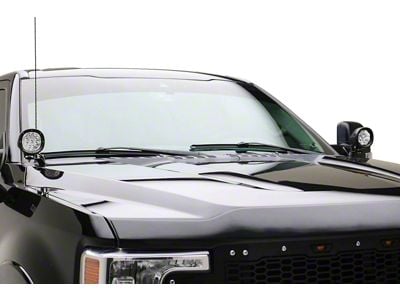 ZRoadz 4-Inch White LED Pod Lights with Ditch Light Mounting Brackets (23-25 F-250 Super Duty)