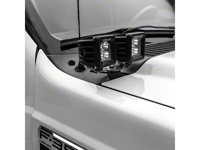 ZRoadz Four 3-Inch LED Pod Lights with Hood Hinge Mounting Brackets (08-10 F-250 Super Duty)