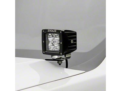 ZRoadz Two 3-Inch LED Pod Lights with Hood Hinge Mounting Brackets (08-10 F-250 Super Duty)