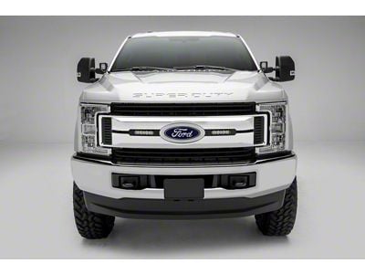 ZRoadz Two 6-Inch LED Light Bars with Upper Grille Mounting Brackets; Black (17-19 F-350 Super Duty XLT)