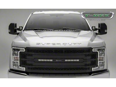 ZRoadz Upper Replacement Grille with 10-Inch LED Light Bars; Black (17-19 F-350 Super Duty)