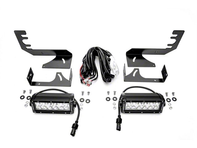 ZRoadz Two 6-Inch Straight LED Light Bars with Rear Bumper Mounting Brackets (19-24 RAM 1500)