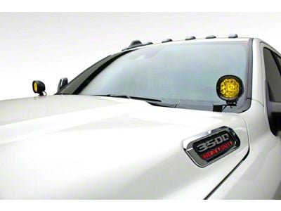 ZRoadz 4-Inch Amber LED Pod Lights with Ditch Light Mounting Brackets (19-25 RAM 2500)